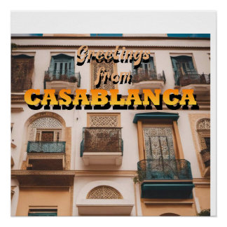 Poster Salutations de CASABLANCA