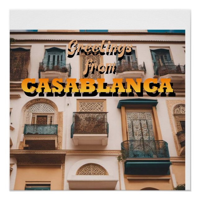 Poster Salutations de CASABLANCA (Devant)