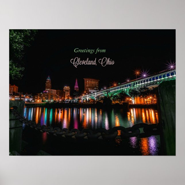 Poster Salutations de Cleveland, Ohio (Devant)