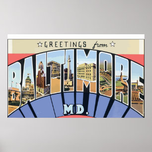 Poster Salutations de DM de Baltimore., cru