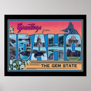 Poster Salutations de Idaho
