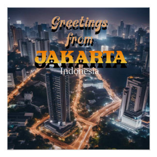 Poster Salutations de Jakarta Indonésie