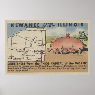 Poster Salutations de la capitale mondiale du porc