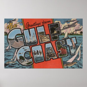 Poster Salutations de la Côte du Golfe