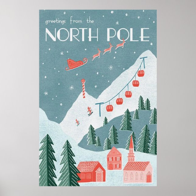 Poster Salutations De L'Affiche Du Pôle Nord (Devant)
