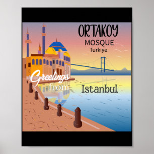 Poster Salutations de l'affiche Istanbul Turkey