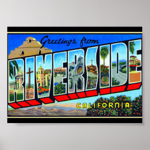 Poster Salutations de Riverside California