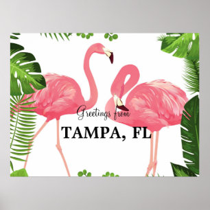 Poster Salutations de Tampa, Floride