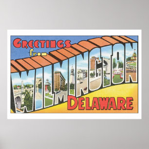 Poster Salutations de Wilmington Delaware_Vintage voyage