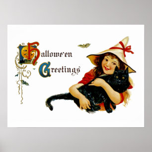 Poster Salutations d'Halloween vintage