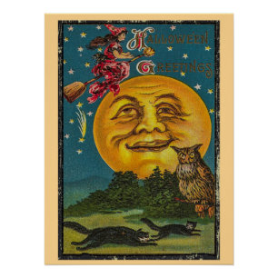 Poster Salutations d'Halloween vintage