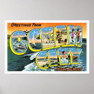 Poster Salutations d'Ocean City, NJ