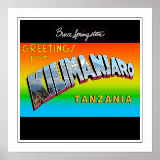 Poster Salutations du Kilimandjaro encadrées