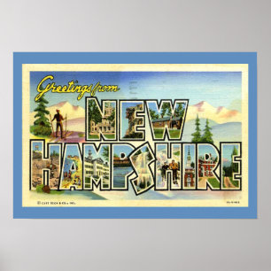 Poster Salutations Du New Hampshire