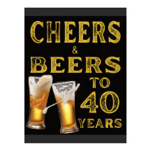 Salutations et bières à 40 ans Anniversaire rustiq