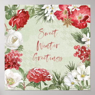 Poster Salutations hivernales douces