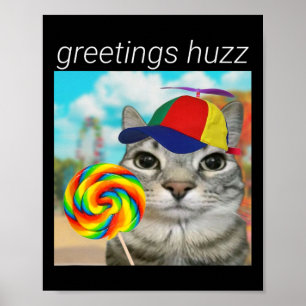 Poster Salutations Huzz Mème drôle de l'argot de la Gen Z