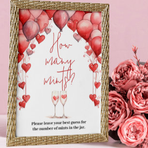 Poster Salutations pour l'amour Fête des mariées Combien 
