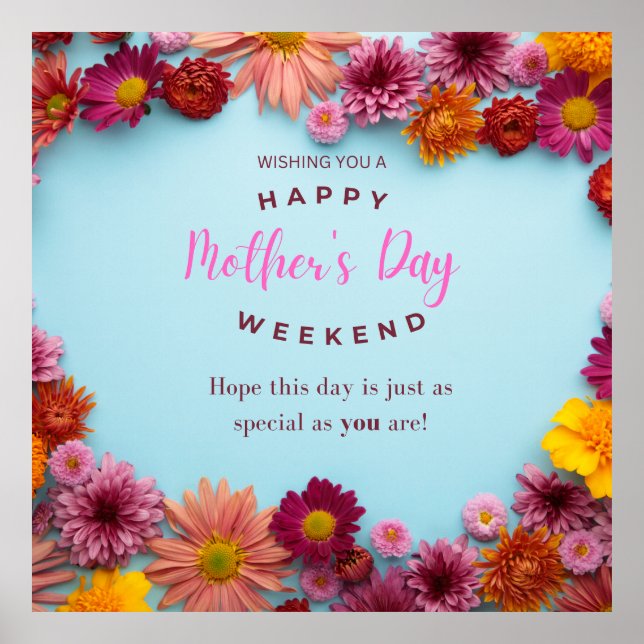 POSTER SALUTATIONS SPÉCIALES DE LA FÊTE DE LA MÈRE EN LIG (Devant)