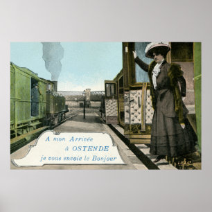 Poster Salutations vintages d'Ostenend