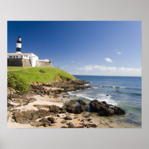 Poster Salvador, Brésil. Porto da Barra et le
