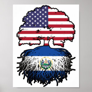 Poster Salvador Salvadorien American USA Arbre Racines