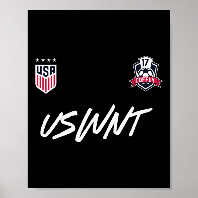 Poster Sam Coffey 17 Navy Uswnt Officiellement Sous Licen (Devant)