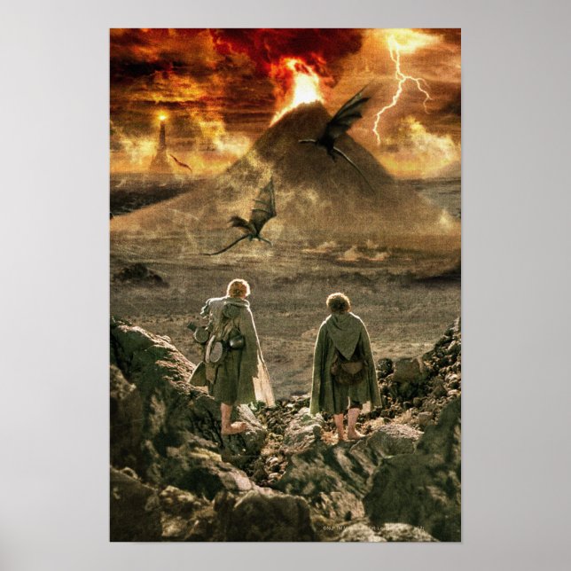 Poster Sam et FRODO™ approchent le mont Doom (Devant)