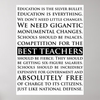 Poster Sam Seaborn Discours sur l'éducation L'aile ouest