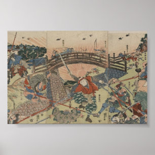 Poster Samouraï avec deux épées vers 1810