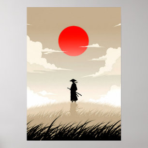 Poster Samouraï Minimaliste