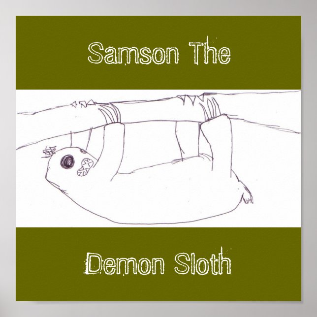 Poster samson le démon paresseux (Devant)