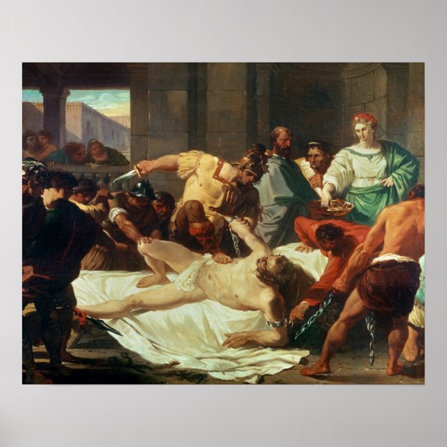 Poster Samson trahi par Delilah (huile sur toile) (Devant)