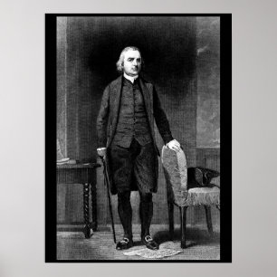 Poster Samuel Adams. Copie de la gravure d'après-guerre