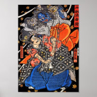 Samurai combat le démon bleu