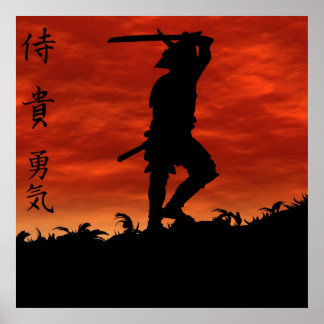 Poster Samurai sur la colline