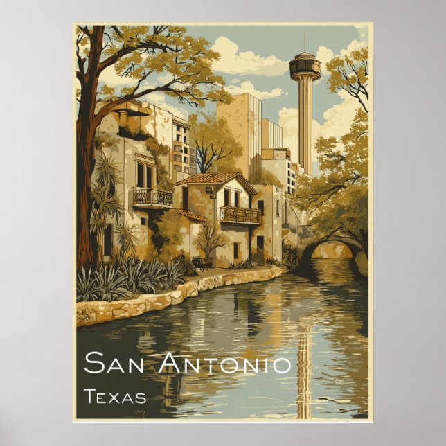 Poster San Antonio Riverwalk (Devant)