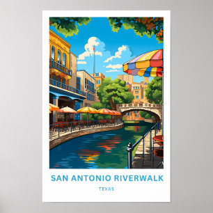 Poster San Antonio Riverwalk Texas Travel Print