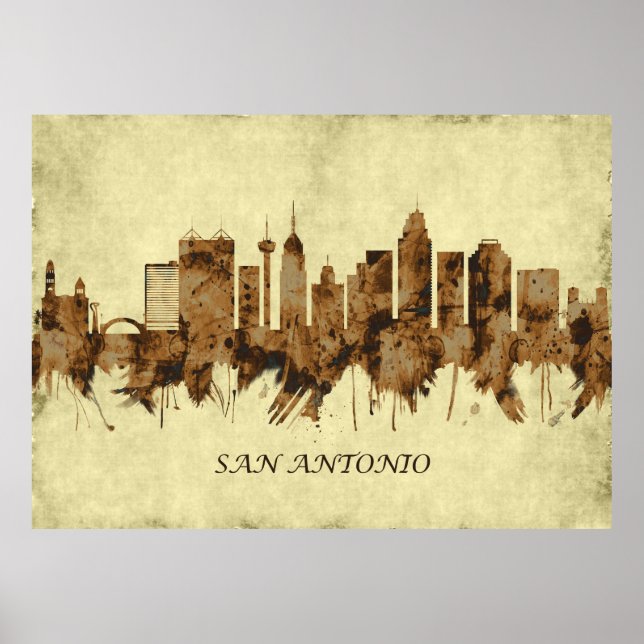 Poster San Antonio Texas City (Devant)