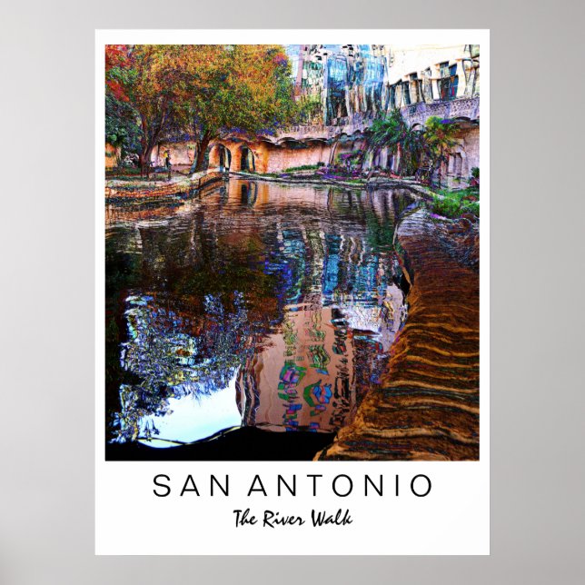 Poster San Antonio, Texas : River Walk Art Imprimer (Devant)