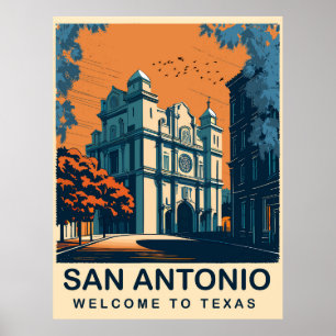 Poster San Antonio, Texas, Voyage