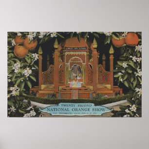 Poster San Bernardino, CA - 22e Salon National Orange