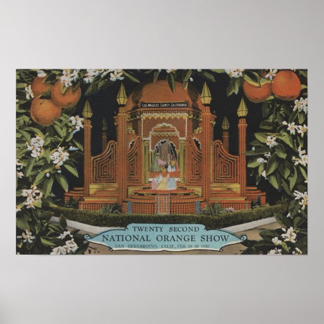 Poster San Bernardino, CA - 22e Salon National Orange (Devant)