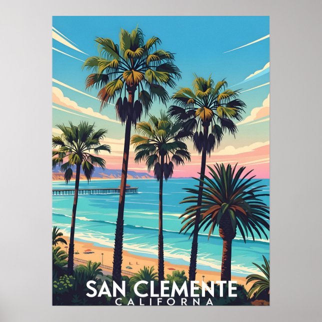 Poster San Clemente California coastal view (Devant)