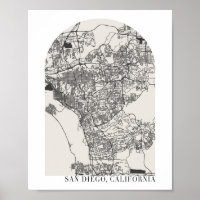San Diego California Boho Minimal Arch Street Cart