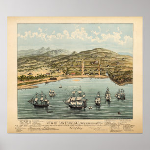 Poster San Francisco, 1847 (Bosqui) BigMapBlog.com