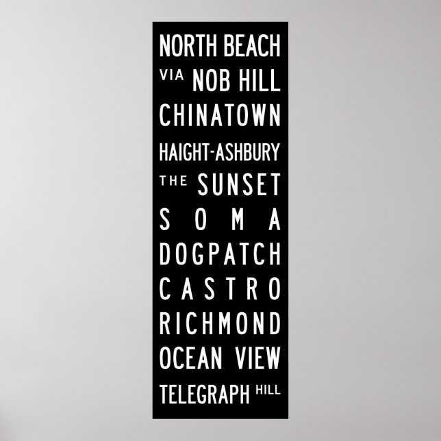 Poster San Francisco Bus Roll (Devant)