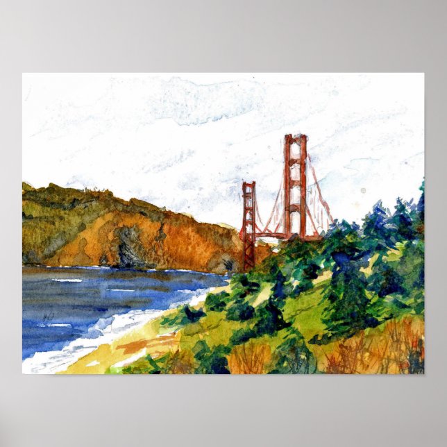 Poster San Francisco et le Golden Gate Bridge (Devant)