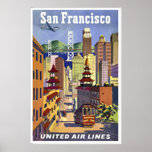 Poster San Francisco États-Unis Amérique États-Unis Vinta