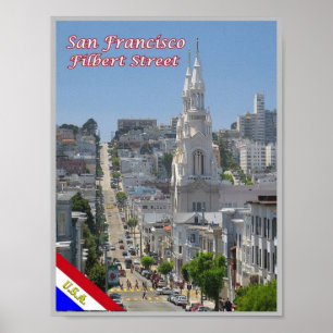 Poster San Francisco - Filbert Street - États-Unis -